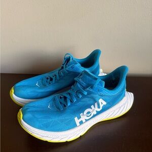 Hoka One Carbon X 2 Diva Blue Citrus Athletic Running Shoes Women’s 8.5 READ!